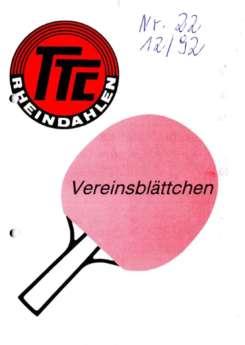 Vereinsblättchen Nr. 22