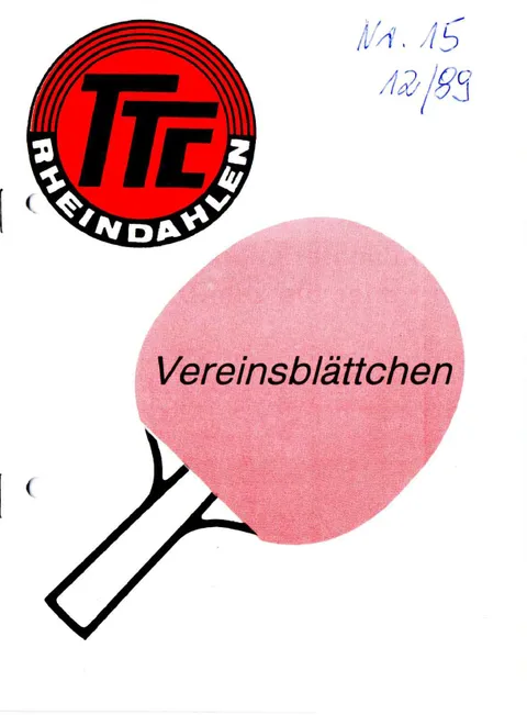 Vereinsblättchen Nr. 15