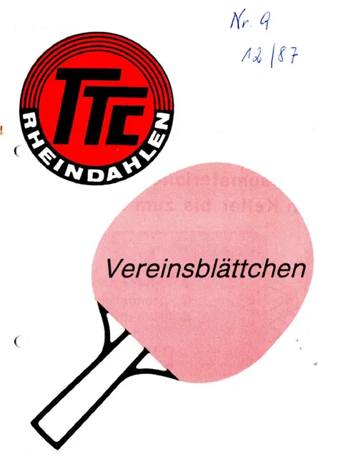 Vereinsblättchen Nr. 9