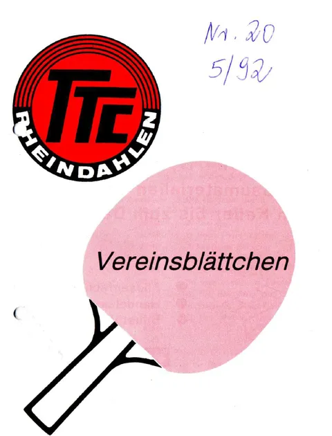 Vereinsblättchen Nr. 20