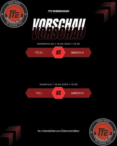 ++ Wochenvorschau KW 16: Zurück aus der Osterpause, rein ins Saisonfinale! ++ - Bild 1